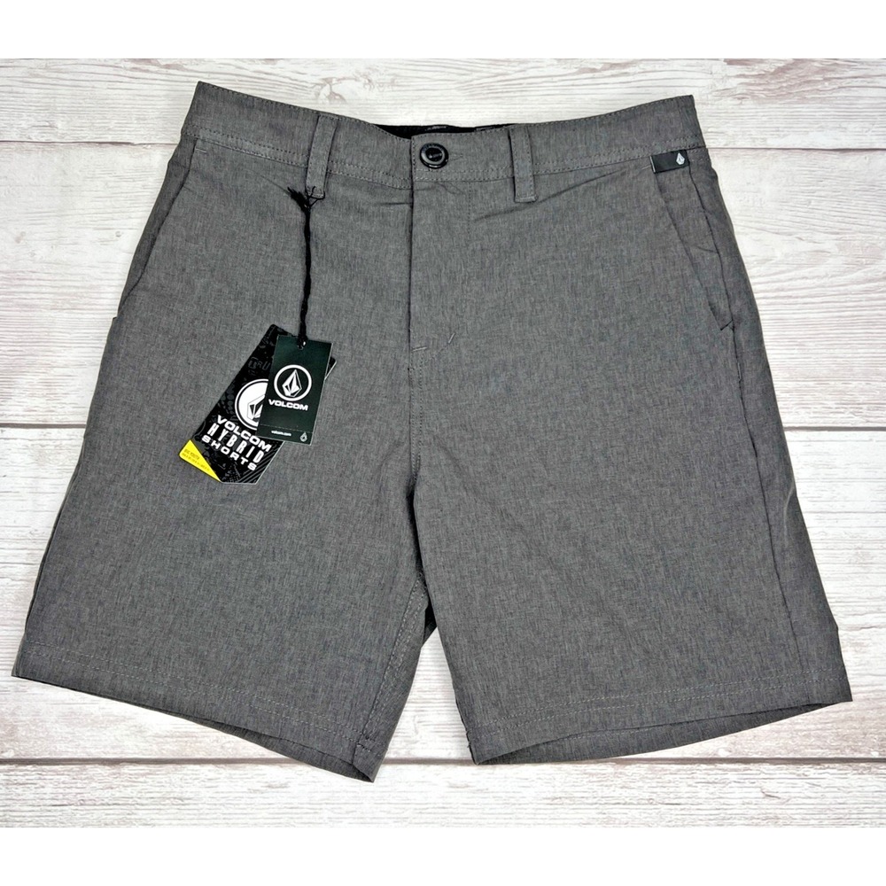 New with Tags Volcom Frickin Cross Shred Static Shorts Youth 29 Heather Grey